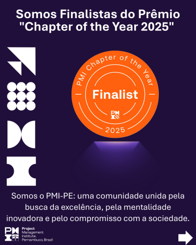 📢 PMI Pernambuco é Finalista do Prêmio 'Chapter of the Year 2025'! 🌍