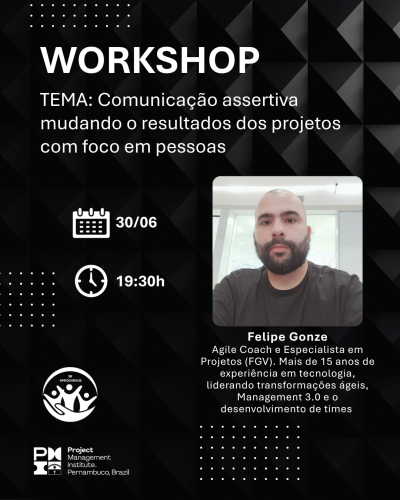 Workshop: Comunicação Assertiva mudando os resultados dos projetos com foco em pessoas